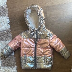 💗Free Country Metallic Puffer Jacket Insulated - 3T